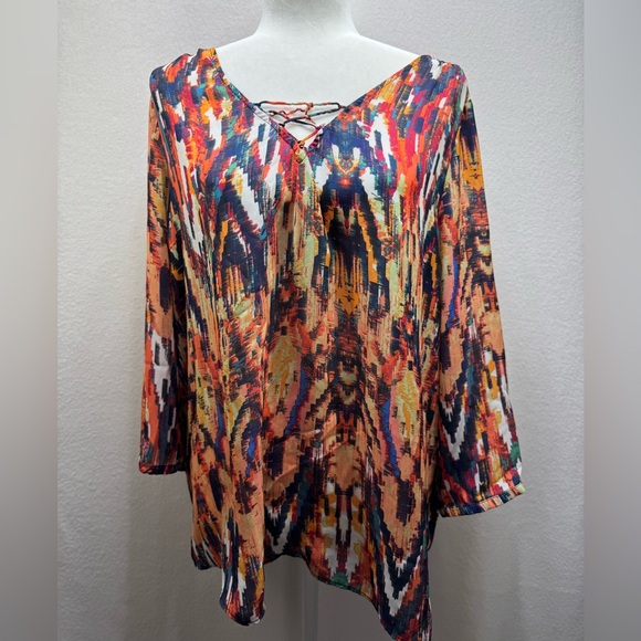 A.N.A Women’s XL Multicolor Long Sleeve Blouse - Picture 1 of 10